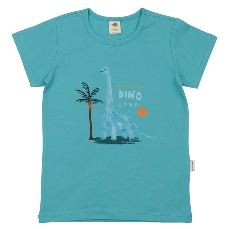 Shirt kurzarm Dino Welt türkis 116
