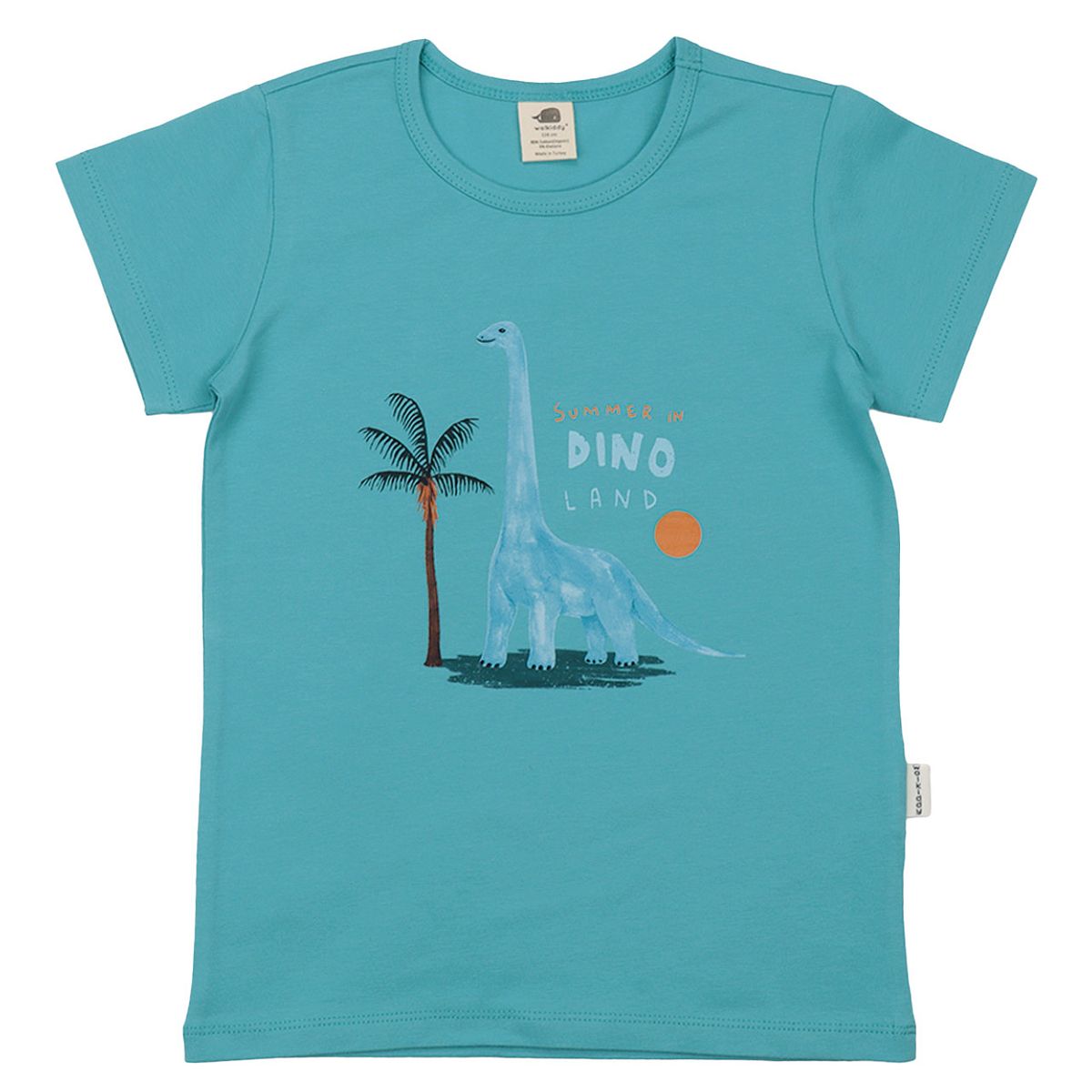 Shirt kurzarm Dino Welt türkis 128