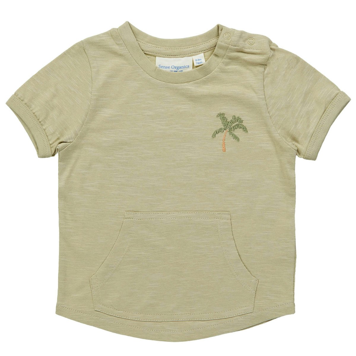 Shirt kurzarm Palme khaki 80/86