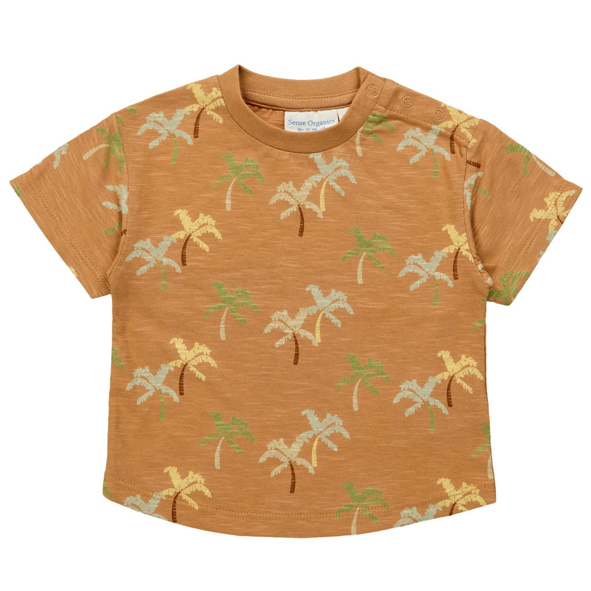 Shirt kurzarm Palmen braun 74/80