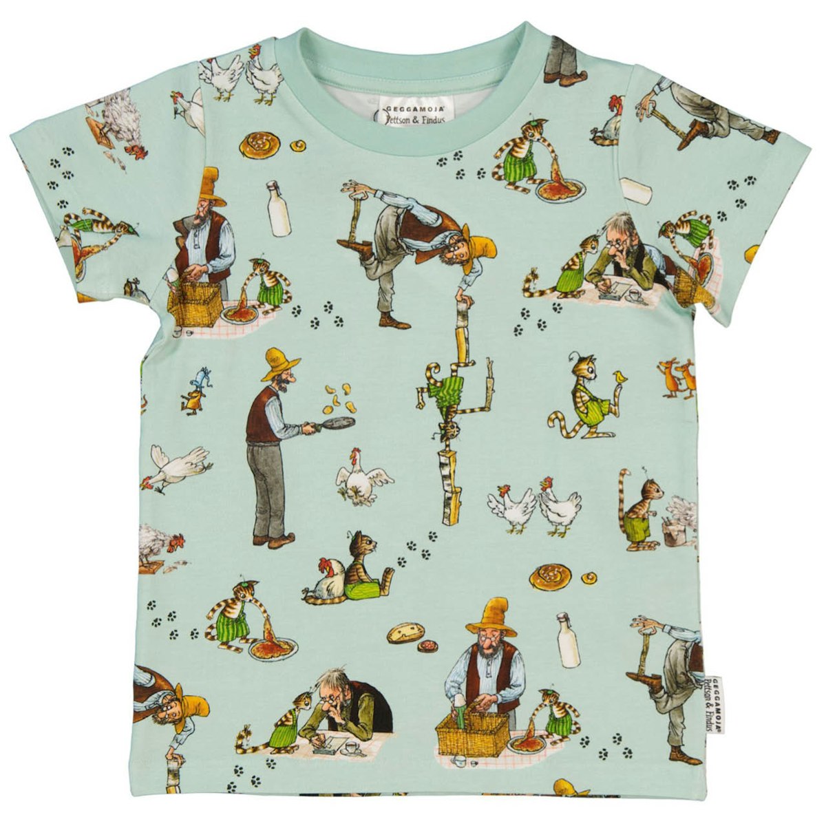 Shirt kurzarm Pettersson & Findus Alloverdruck Mint 110/116 Shirt kurzarm Pettersson & Findus Alloverdruck Mint 110/116