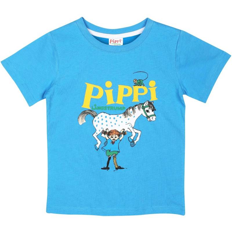 Shirt kurzarm Pippi Langstrumpf blau 98/104