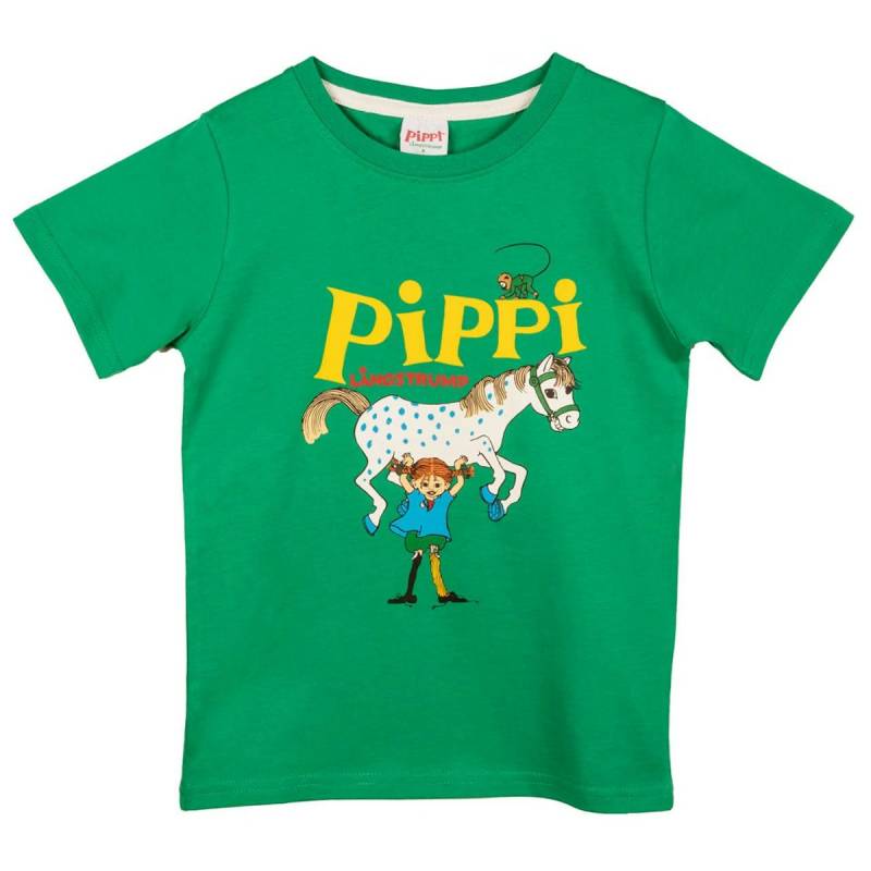 Shirt kurzarm Pippi Langstrumpf grün 134/140