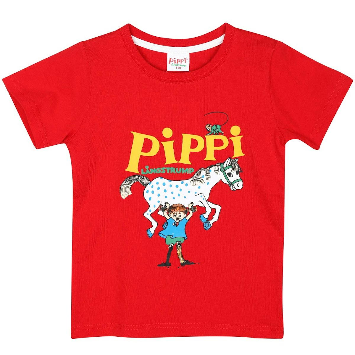 Shirt kurzarm Pippi Langstrumpf rot 134/140