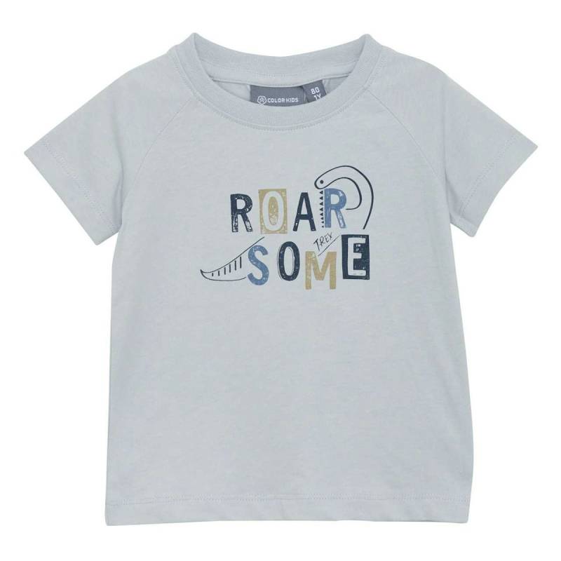 Shirt kurzarm "Roar Some" Aufschrift grau 98