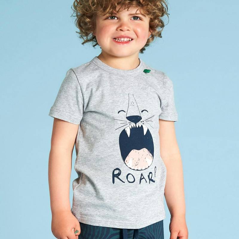 Shirt kurzarm Safari-Druck hellgrau 74 Shirt kurzarm Safari-Druck hellgrau 74