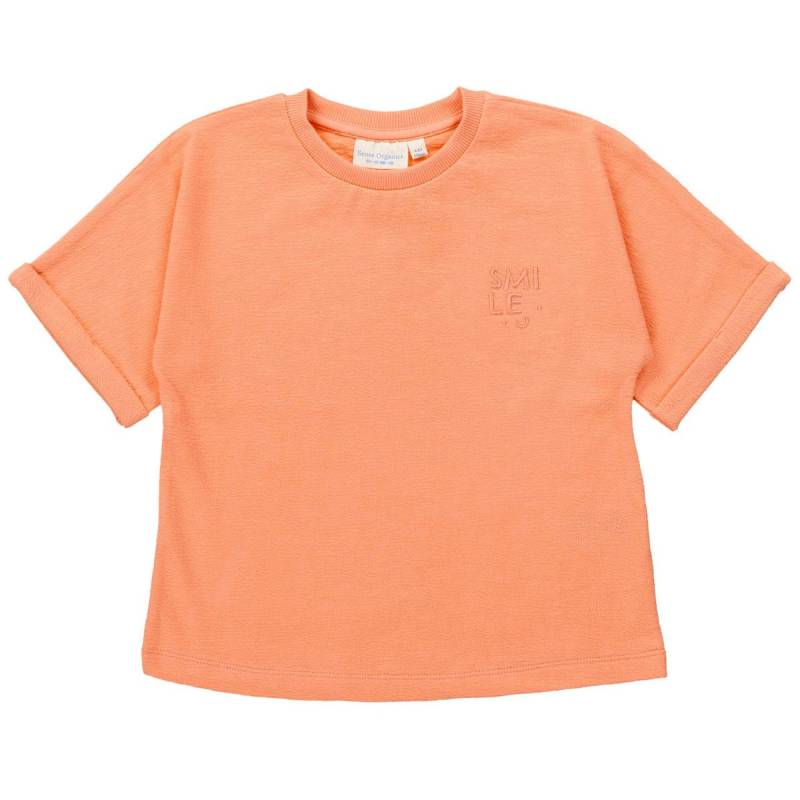 Shirt kurzarm Sommer-Sweat pfirsichfarben 110/116