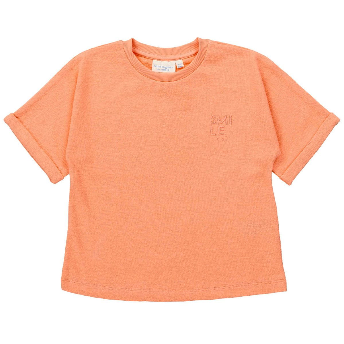Shirt kurzarm Sommer-Sweat pfirsichfarben 98/104