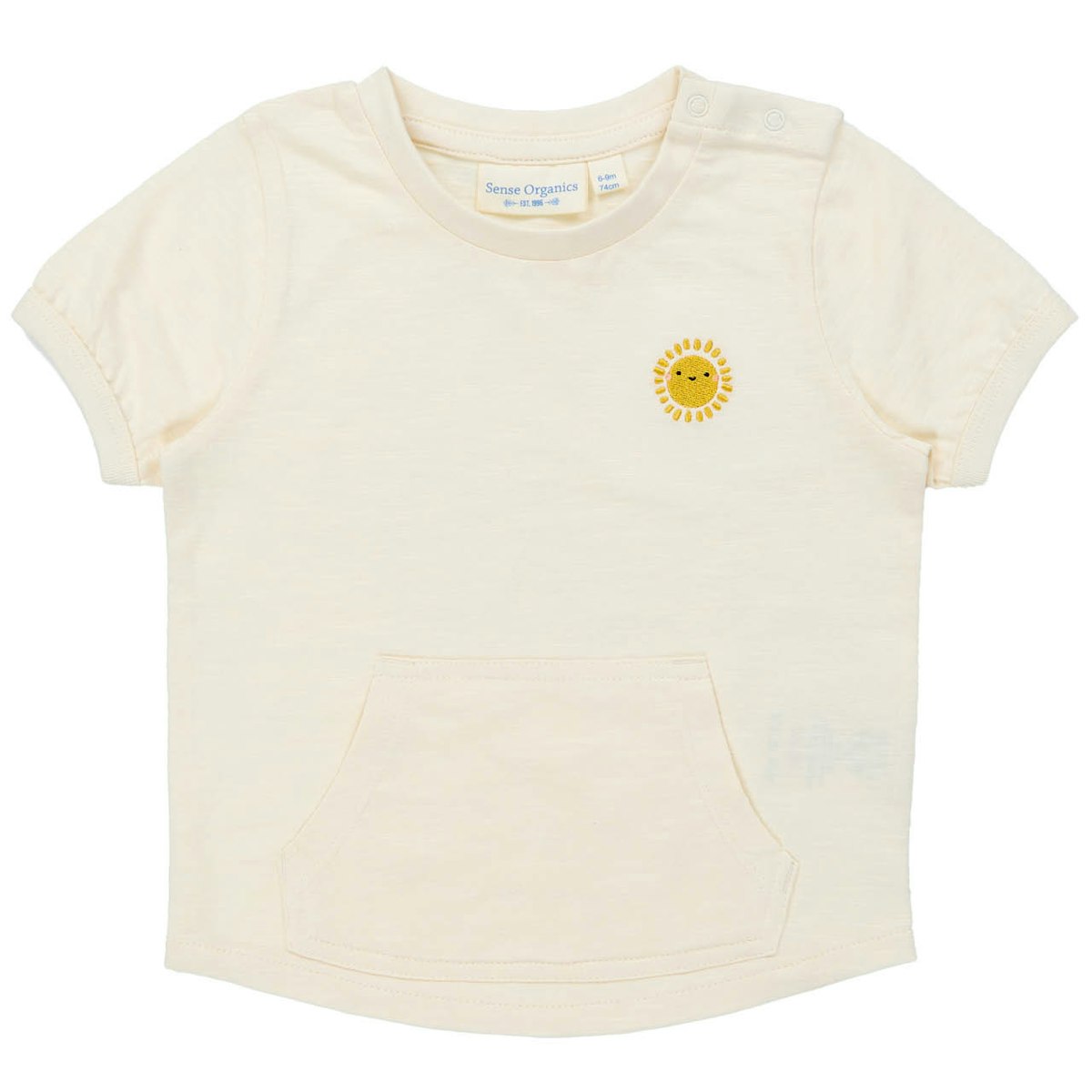 Shirt kurzarm Sonne eierschale 86/92