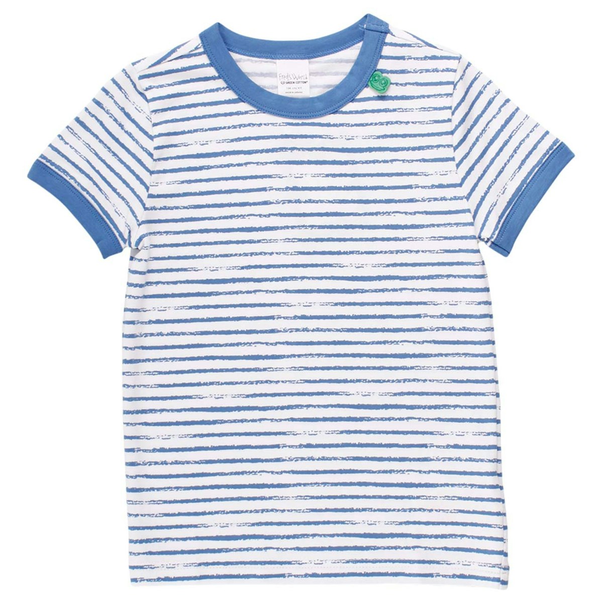 Shirt kurzarm Streifen-Muster blau 68