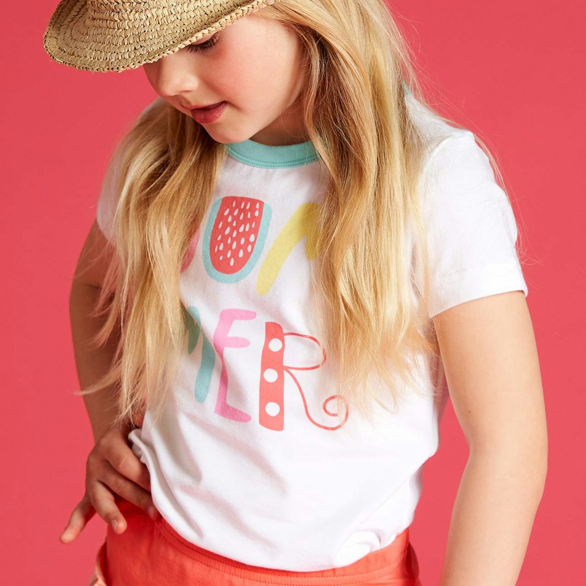 Shirt kurzarm Summer-Druck weiß 68
