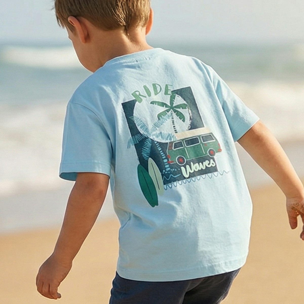 Shirt kurzarm hellblau Camper 146/152