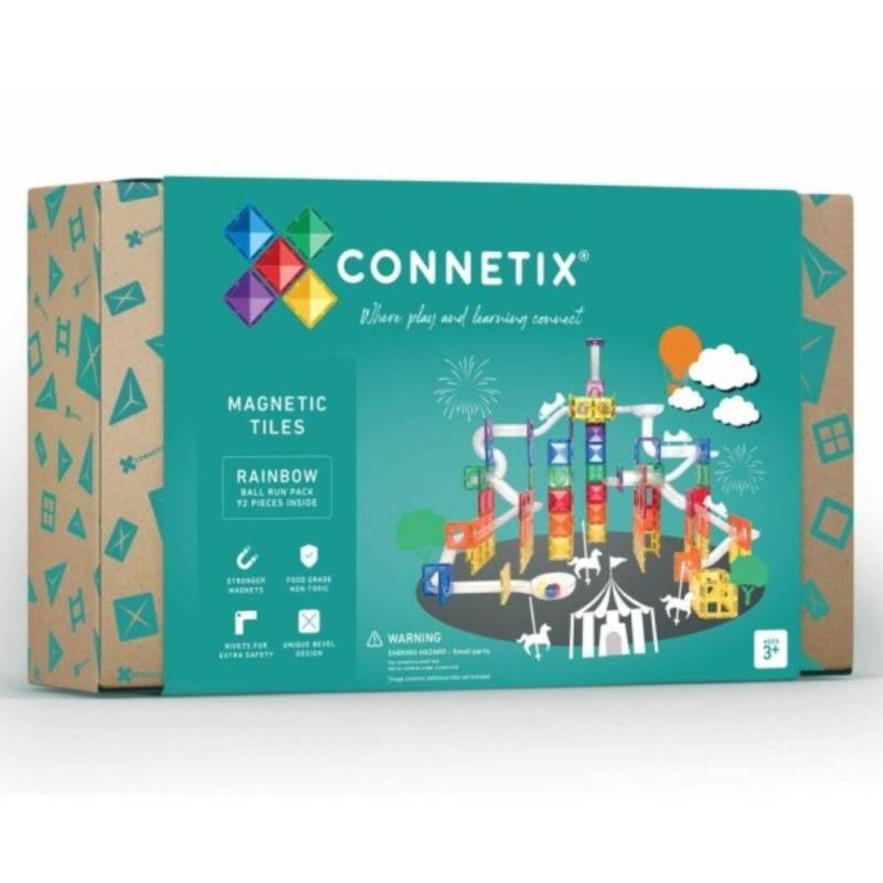 Connetix - Connetix RAINBOW Ball Run Pack Magnetbausteine 92-teilig Connetix - Connetix RAINBOW Ball Run Pack Magnetbausteine 92-teilig