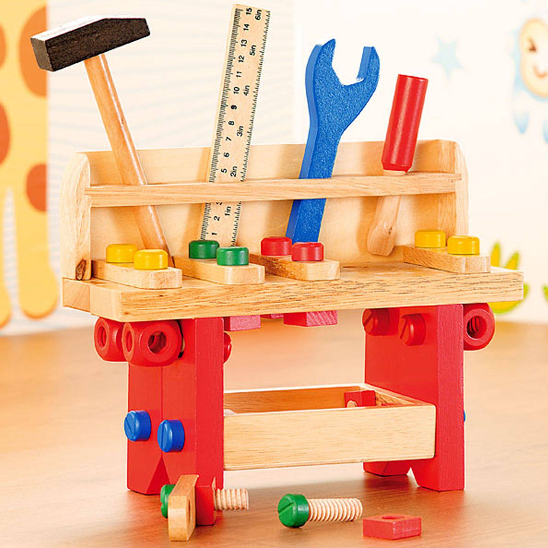 Kinder Werkbank aus Holz - 51-teilig Kinder Werkbank aus Holz - 51-teilig von Monsterzeug