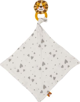 Silikon Beißring mit Schnuffeltuch Löwe - BabyGlück Silikon Beißring mit Schnuffeltuch Löwe - BabyGlück