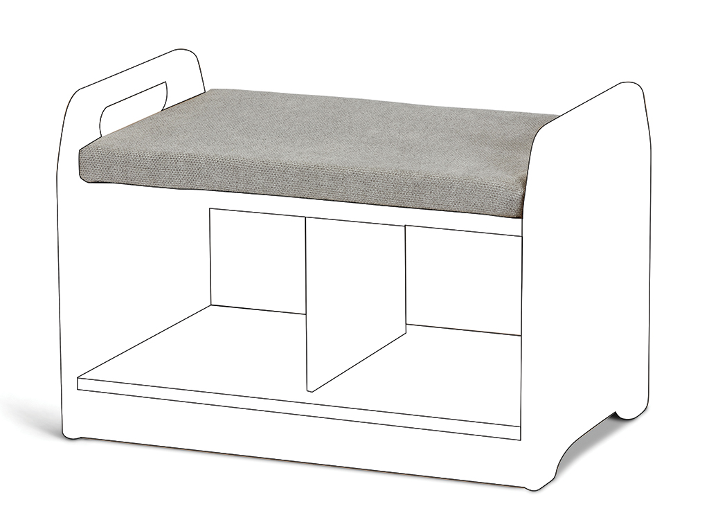 Sitzkissen – Kompakte, niedrige Aufbewahrungsbank