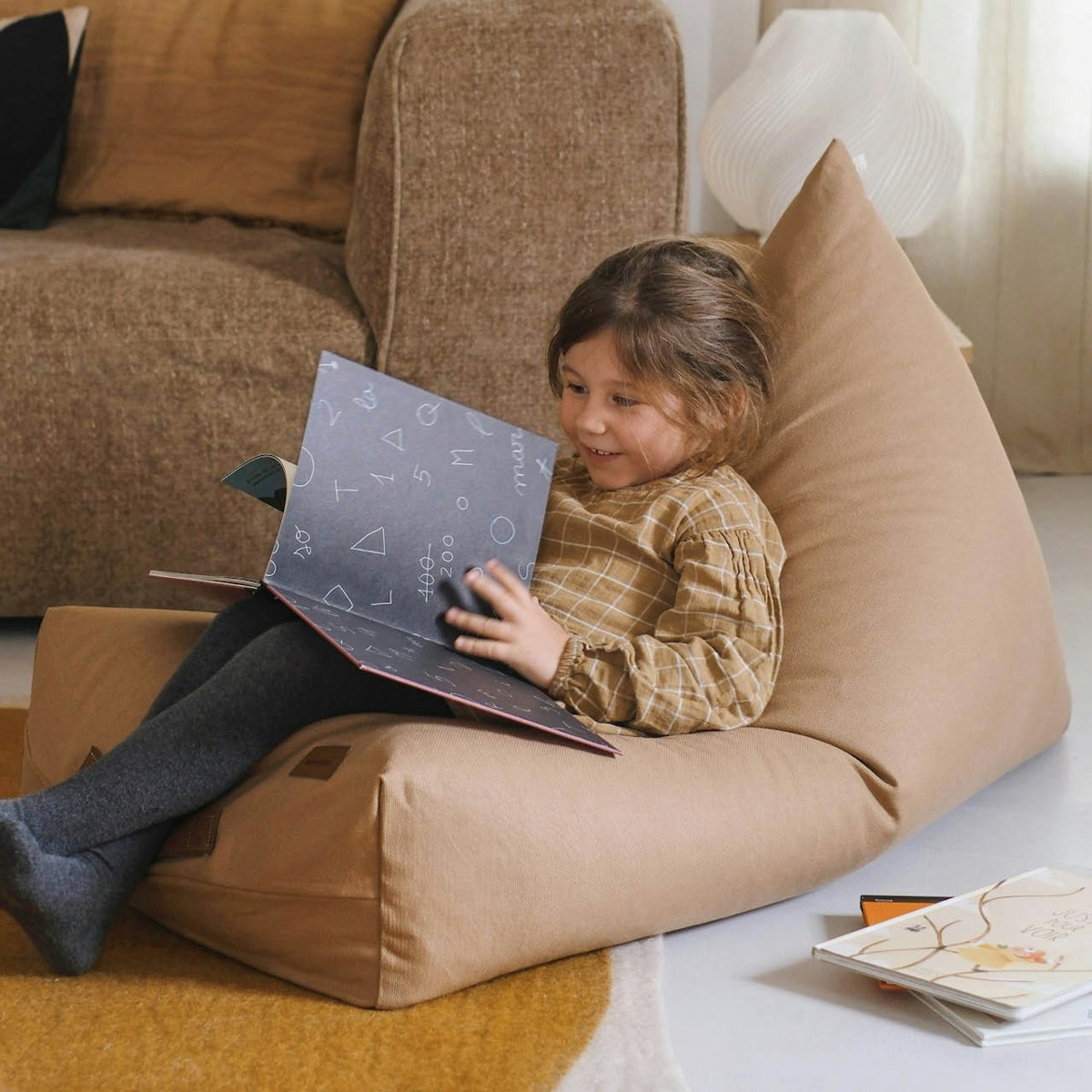 Sitzsack für Kinder – 119 x 52 x 70 cm braun