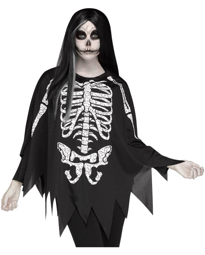 Skelett Kostüm-Poncho Skelett Kostüm-Poncho
