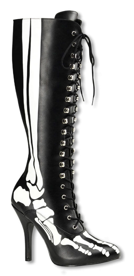 Skelett Stiefel mit Schnürung