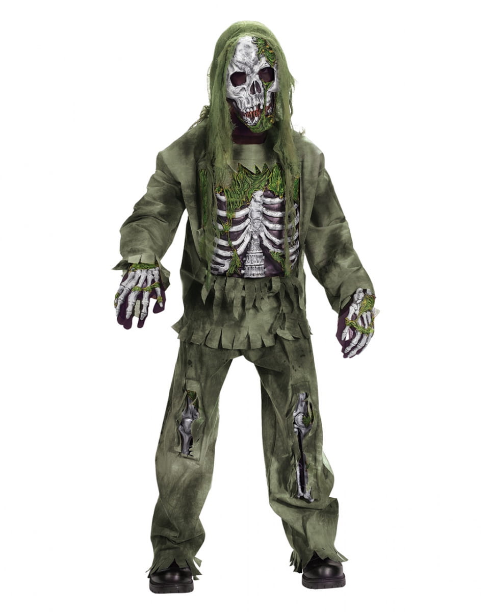 Skelett Zombie Kinder Kostüm Deluxe
