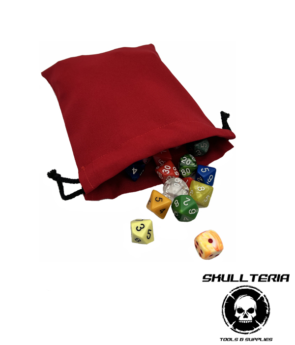 Skullteria Würfelbeutel rot klein Dice Bag red Würfel Beutel