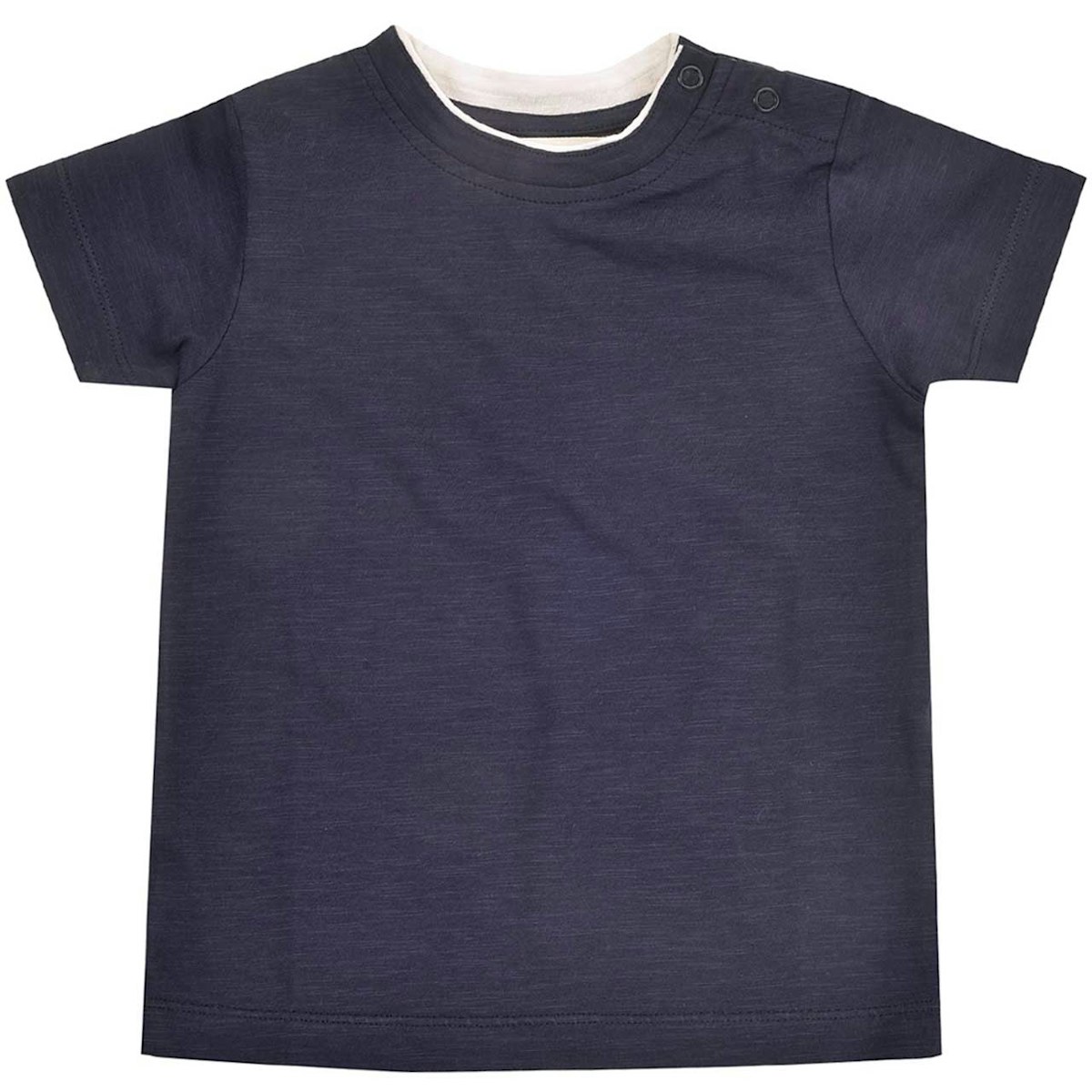 Slub Jersey Uni Shirt kurzarm navy 74