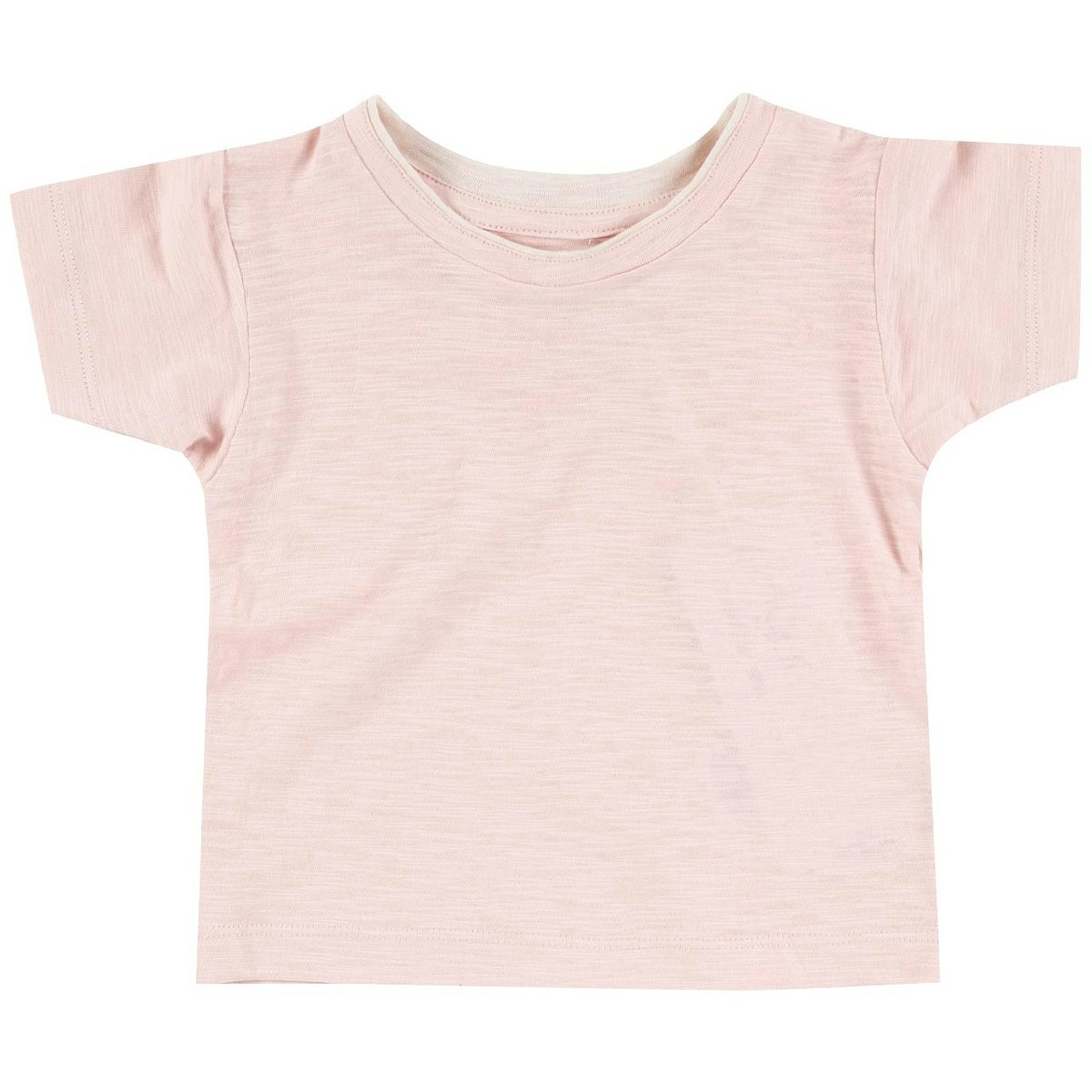 Slub Jersey Uni Shirt kurzarm rosa 74