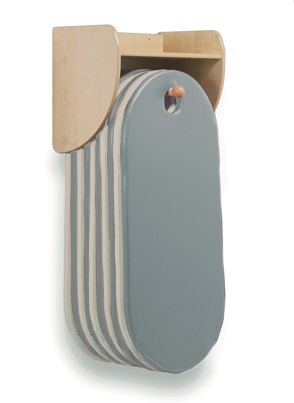 Slumberstore Wandmontierte Matten in Grau/Creme