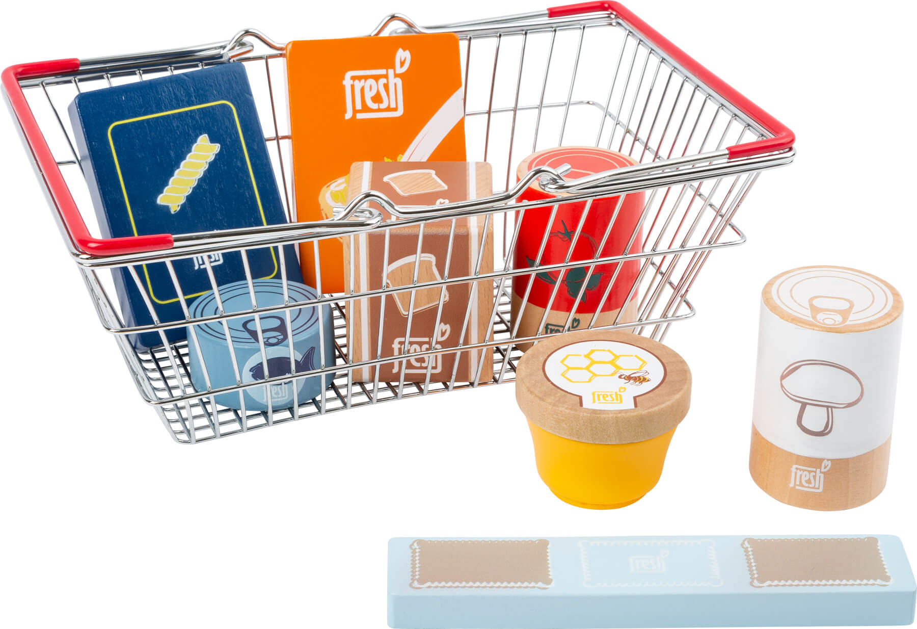 Small Foot - Lebensmittel-Set im Einkaufskorb äfresh“ Small Foot - Lebensmittel-Set im Einkaufskorb äfresh“