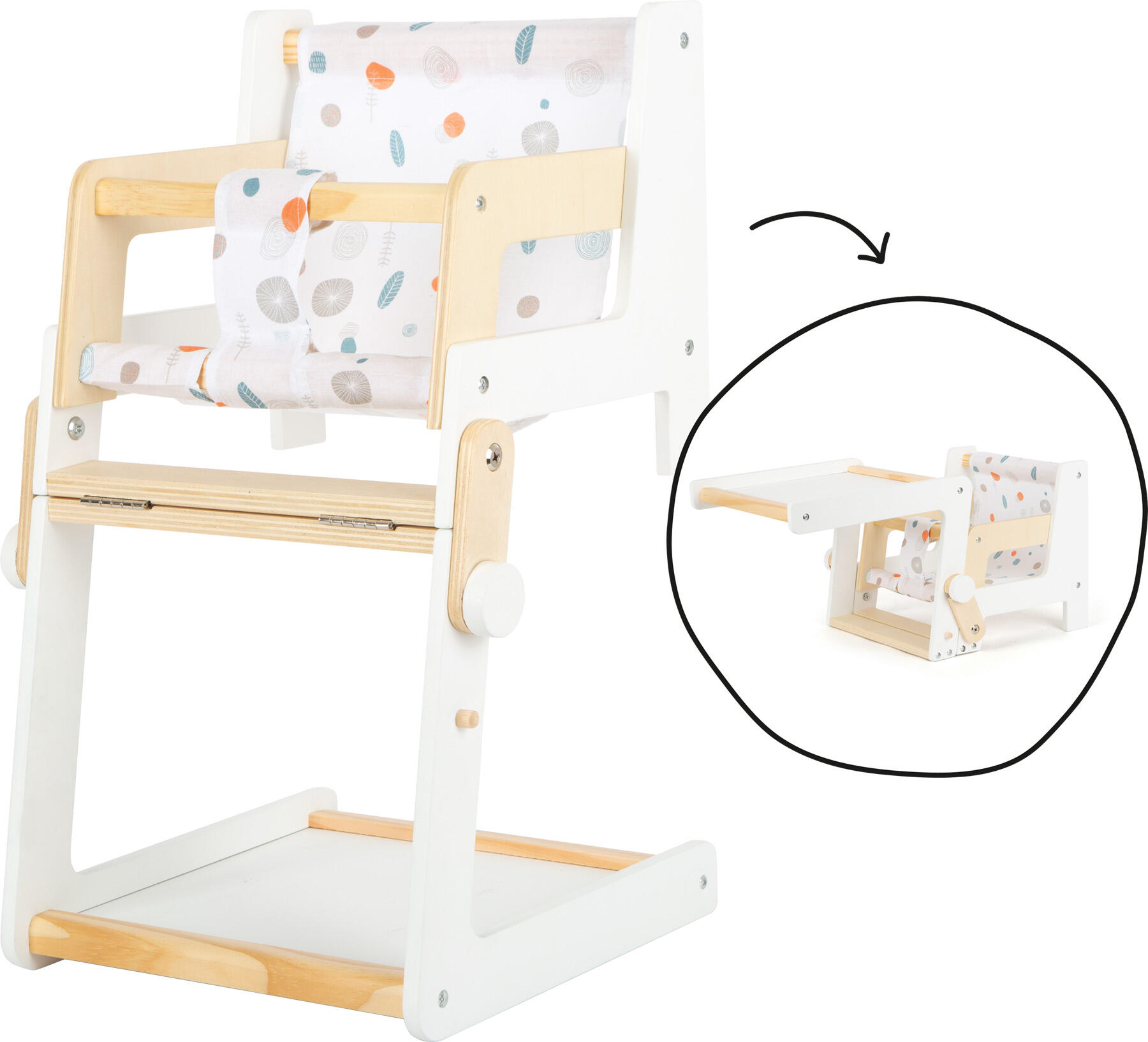 Small Foot - Puppenhochstuhl weiß