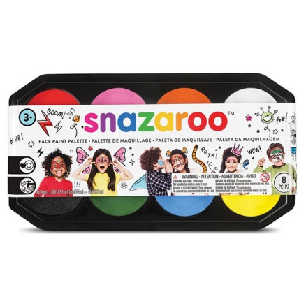 Snazaroo Schminkfarbe Palette 8x18ml assortierte Farben von Snazaroo