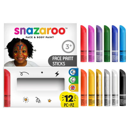 Snazaroo Schminkfarben Stifte 12 Stück assortiert Snazaroo Schminkfarben Stifte 12 Stück assortiert von Snazaroo