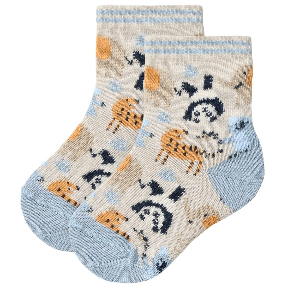 Socken beige mit Waldtieren 19/21