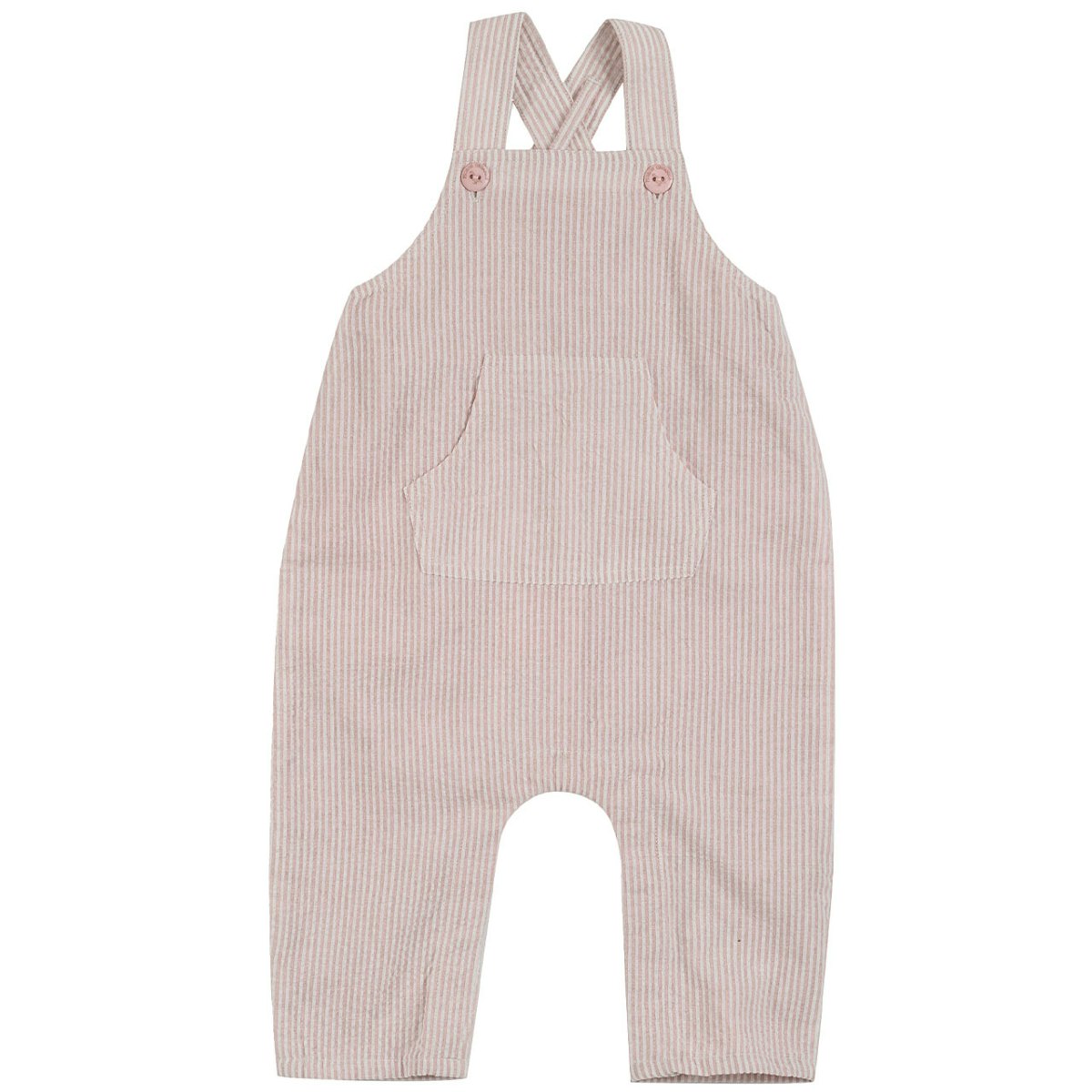 Soft und robuste Krepp-Gewebe Latzhose rosa 80