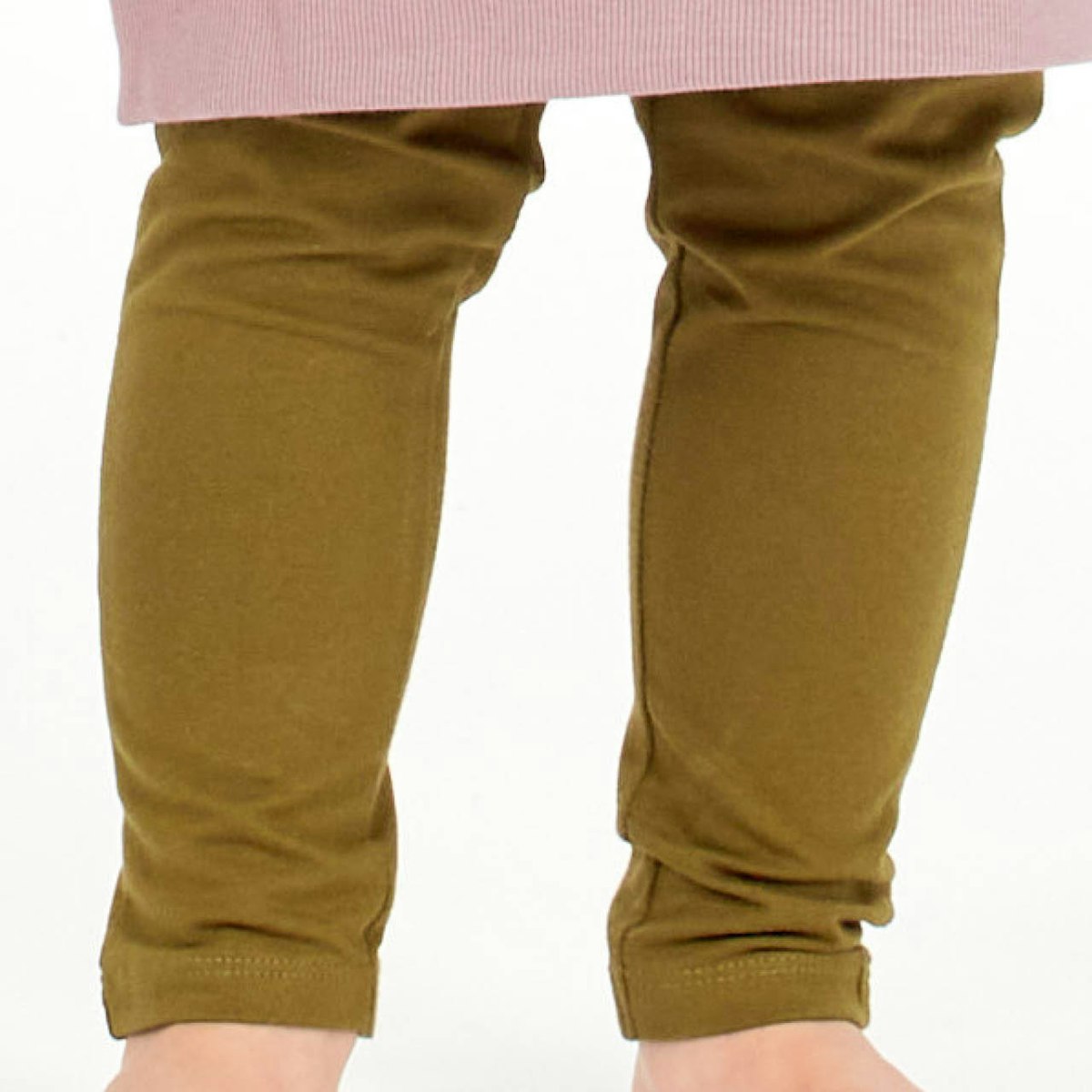 Softe Uni Leggings olivgrün 128