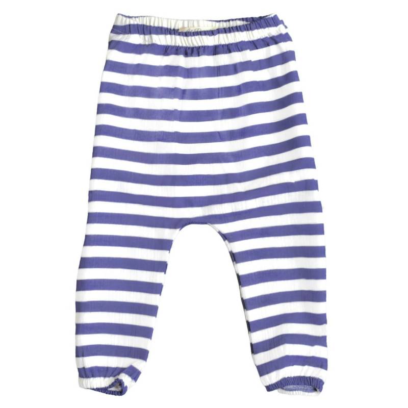 Softe gewebte Hose blau-weiß gestreift 110