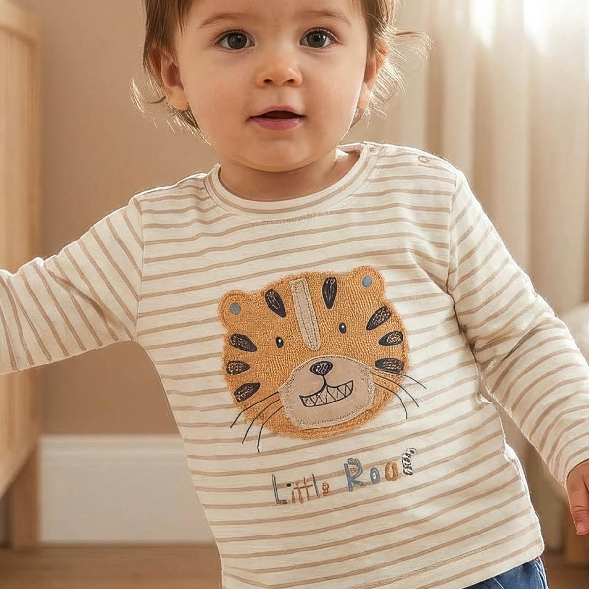 Softes Langarmshirt Löwe geringelt 98/104