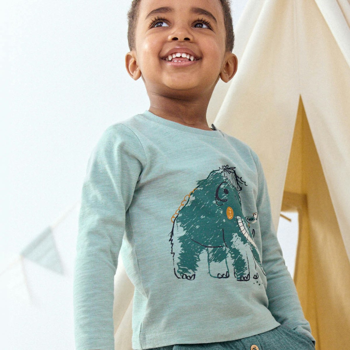 Softes Langarmshirt Mammut salbei 98/104