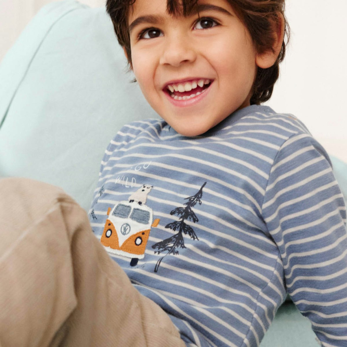 Softes Langarmshirt Van geringelt 86/92