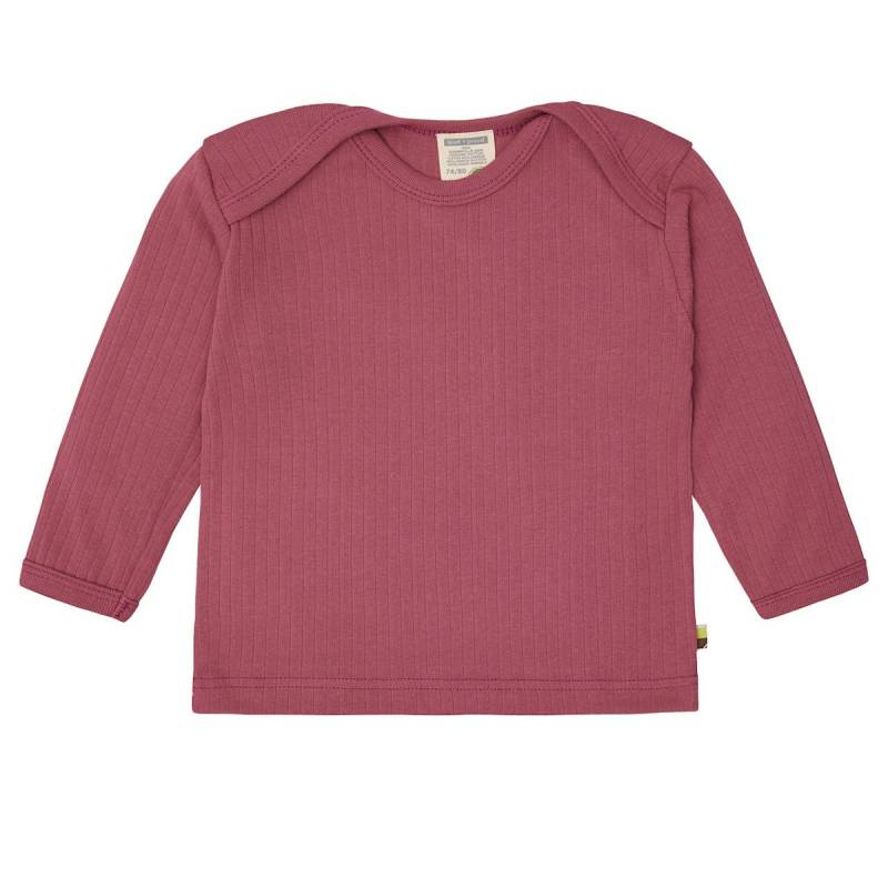 Softes Langarmshirt grobe Rippe altrosa 110/116