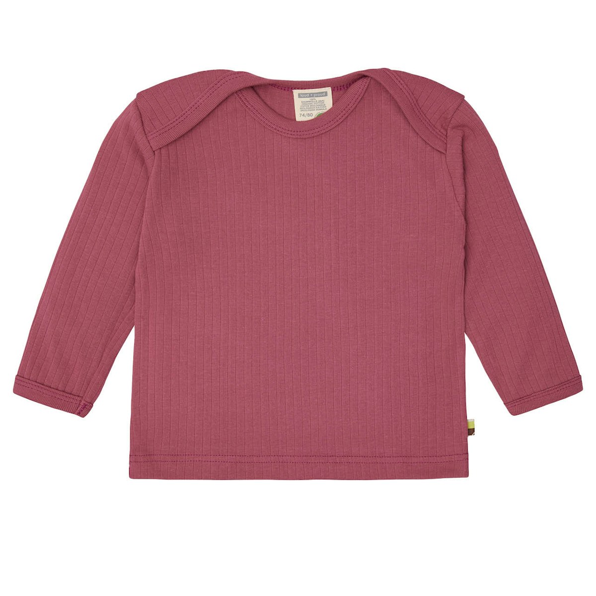 Softes Langarmshirt grobe Rippe altrosa 122/128