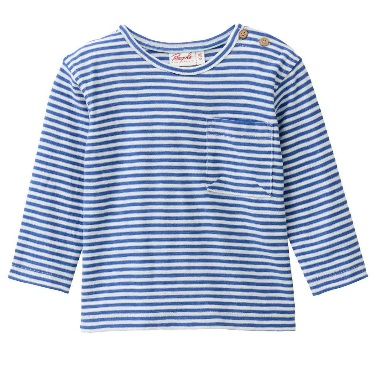 Softes Langarmshirt royalblau geringelt 98/104