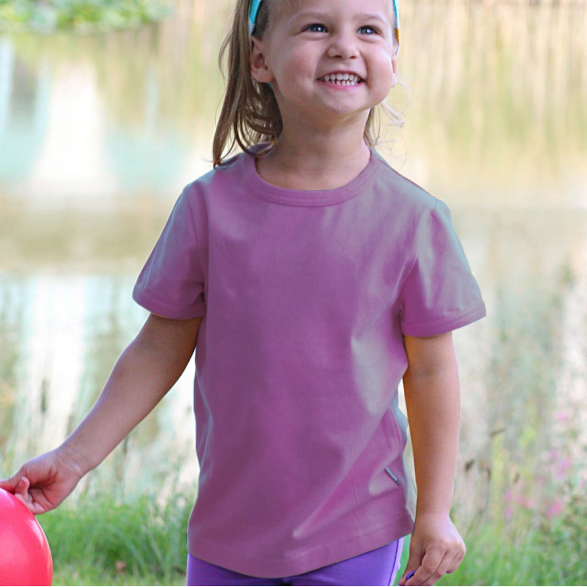 Softes T-Shirt uni lila 98/104