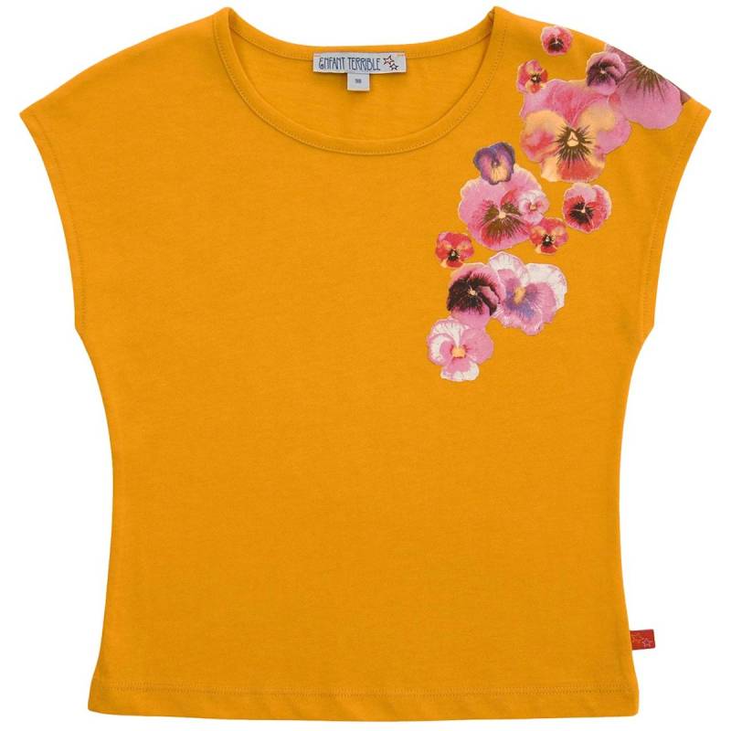 Sommer Shirt Blumen-Druck in gelb 104