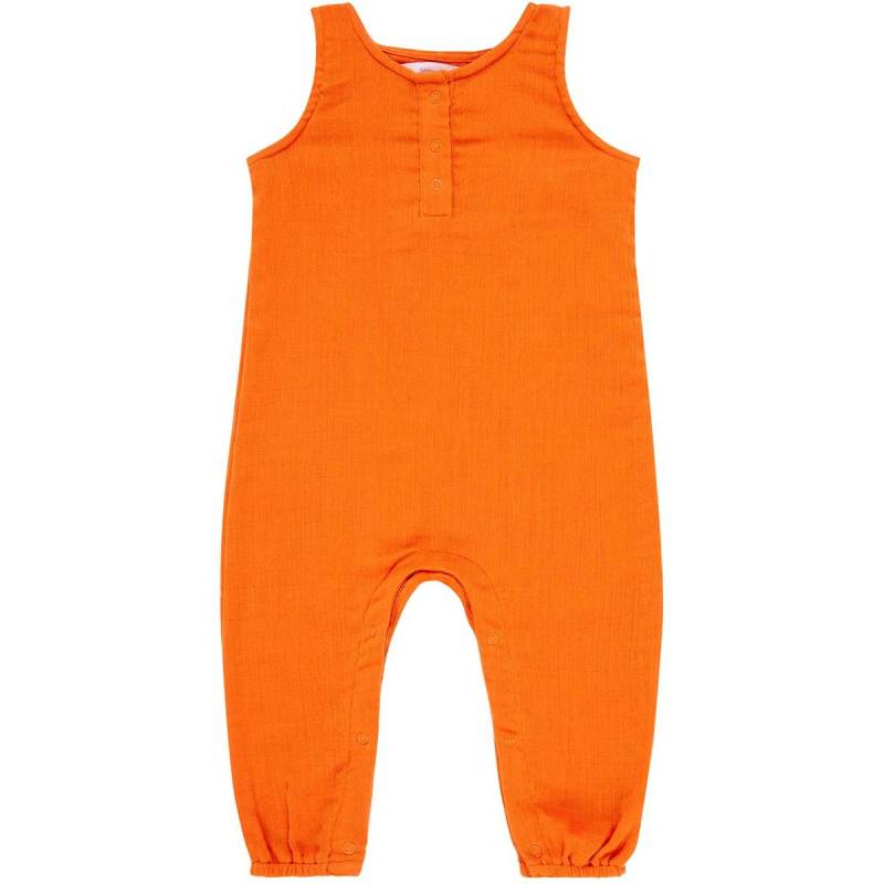 Sommer Strampler Musselin in orange 74