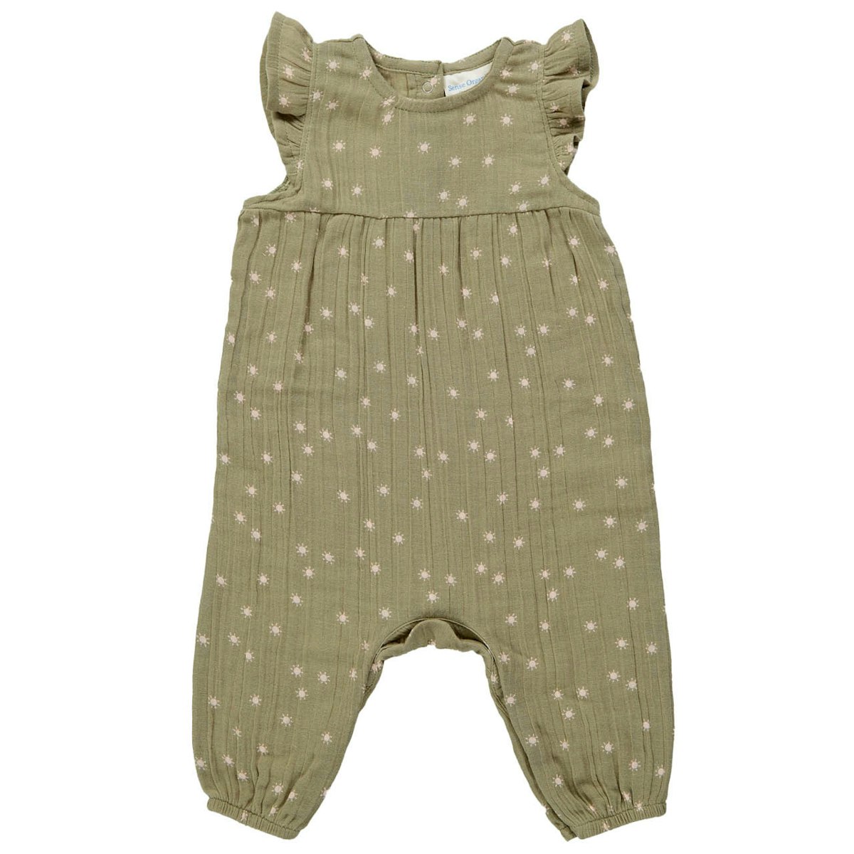 Sommer Strampler Musselin khaki 74
