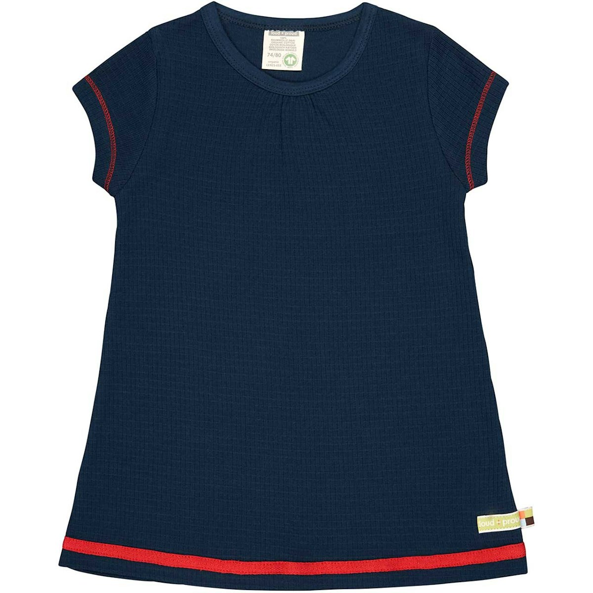 Sommerkleid Waffelstruktur dunkelblau 74/80