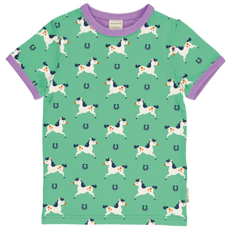 Sommerliches Kurzarmshirt Pferd türkis 122/128 Sommerliches Kurzarmshirt Pferd türkis 122/128