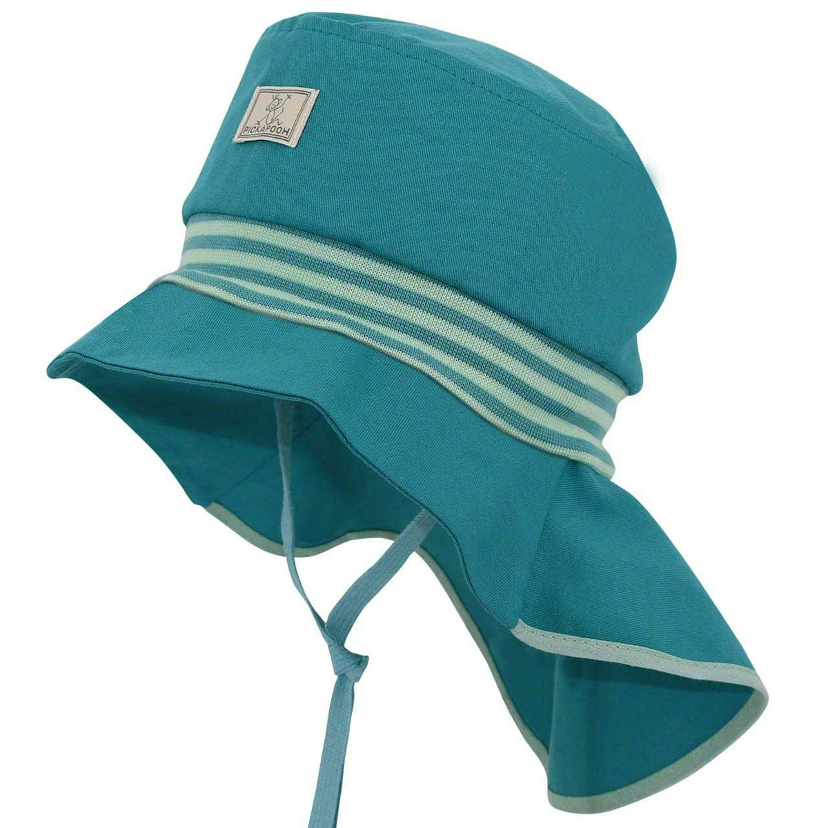 Sonnenhut Lasse breite luftige Kopfform Strickbund petrol 52 Sonnenhut Lasse breite luftige Kopfform Strickbund petrol 52