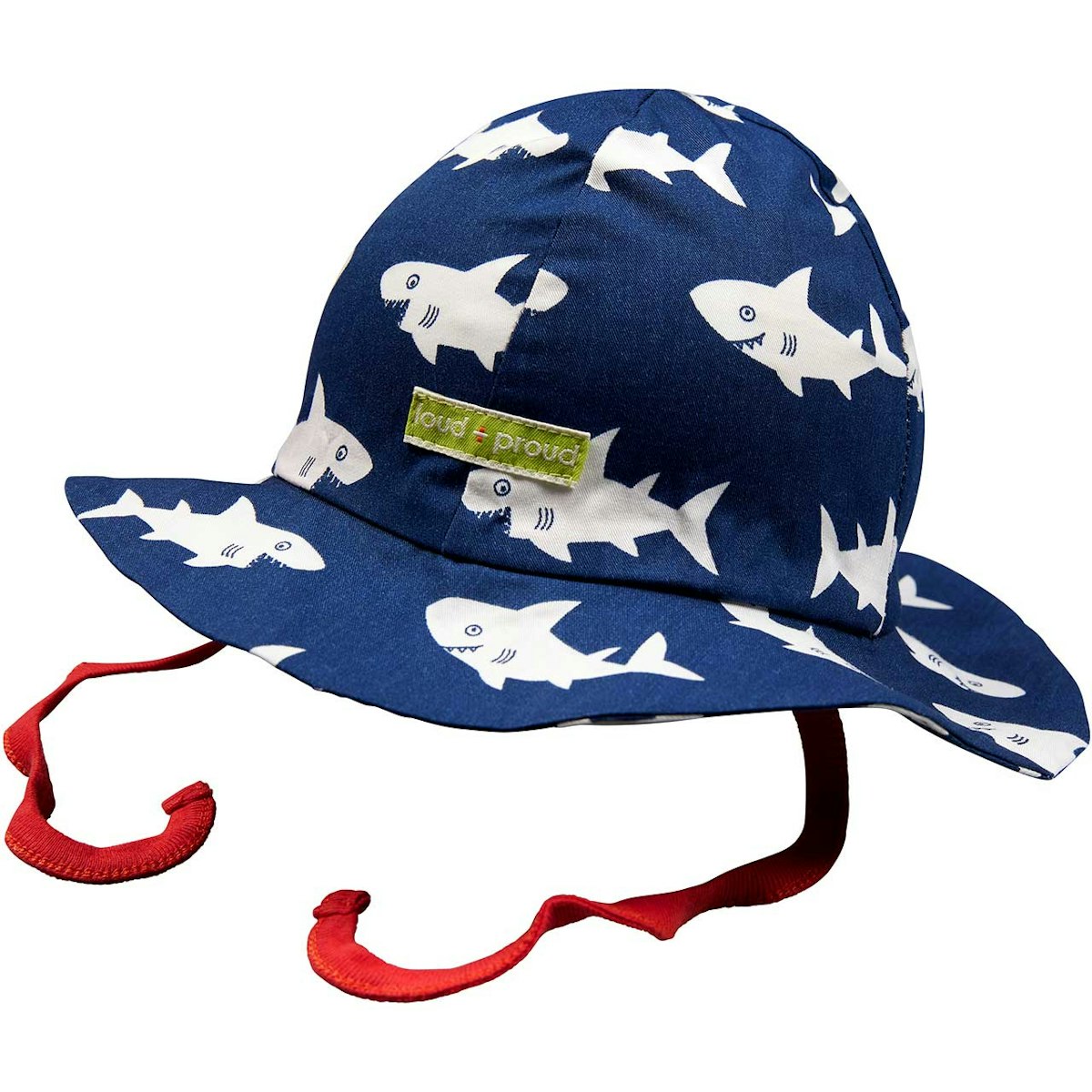 Sonnenhut wasserabweisend Haie dunkelblau 74